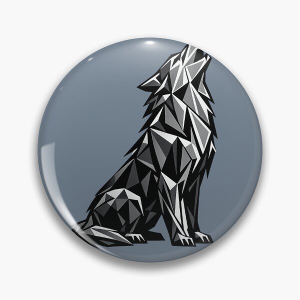 Item preview, Geometric Wolf Howling Minimalist Polygon Animal Art designed and sold by tineldesign.
