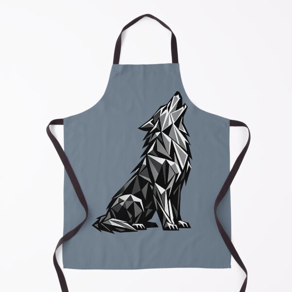 Item preview, Geometric Wolf Howling Minimalist Polygon Animal Art designed and sold by tineldesign.