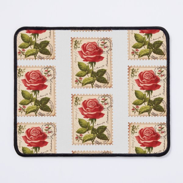 Item preview, Vintage Rose Postage Stamp designed and sold by Kritiveemporio.