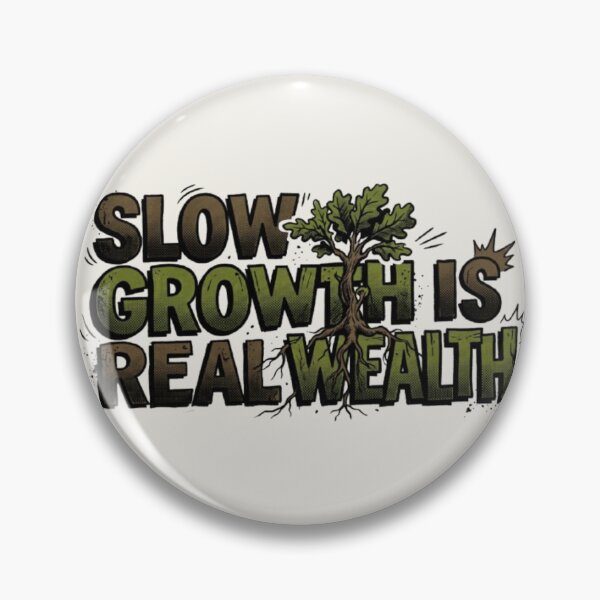 Item preview, Slow Growth is Real Wealth - Vintage Punk & 90s Comic Style designed and sold by InnerwayStudio.