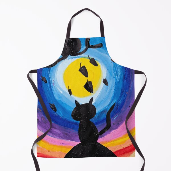 Item preview, Whimsical Black Cat Under Moonlight designed and sold by Kitkin.