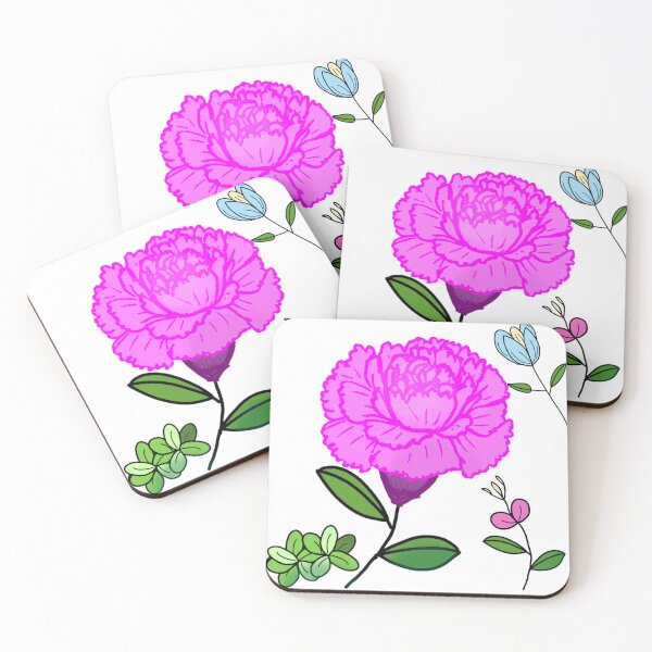 Item preview, Large Magenta Peony Bloom with Blue Wildflower Accent designed and sold by MigWhimsy.