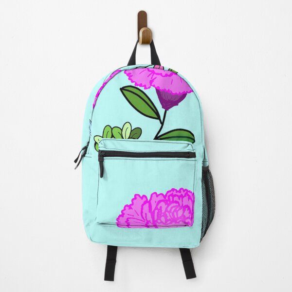 Item preview, Large Magenta Peony Bloom with Blue Wildflower Accent designed and sold by MigWhimsy.
