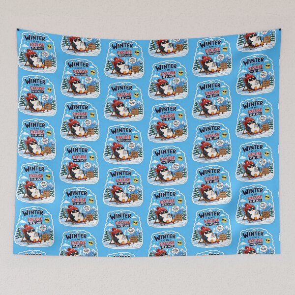 Item preview, Funny Winter Sticker | Winter Is My Excuse To Be Lazy | Cute Penguin Aesthetic Design designed and sold by Ishratparween11.
