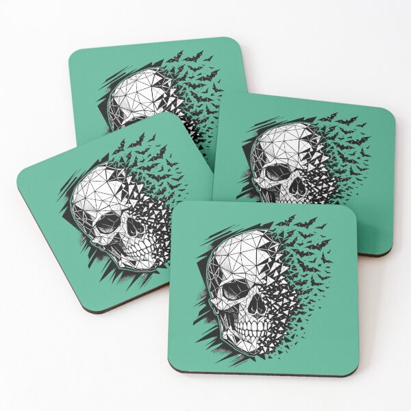 Item preview, Shattered Geometry | 3D Wireframe Skull & Bat Dissolve Streetwear designed and sold by Studio77-Gothic.