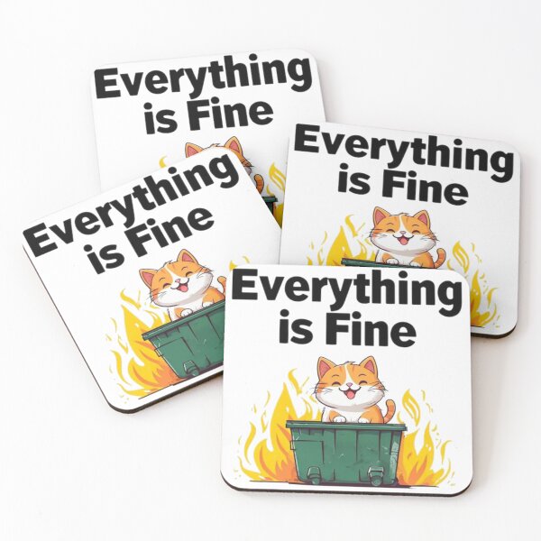 Item preview, Incendio en el contenedor de basura con un gato gracioso designed and sold by larsapista.