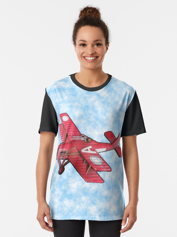 Alternate view of Red Biplane Graphic T-Shirt