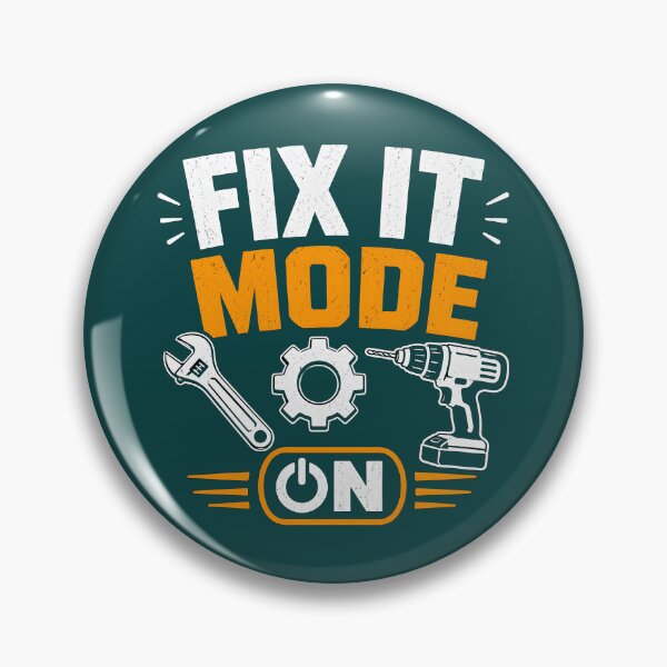Item preview, Fix It Mode On – Funny DIY Mechanic Typography Design designed and sold by Divakar Fashion.