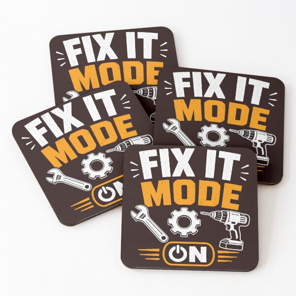 Item preview, Fix It Mode On – Funny DIY Mechanic Typography Design designed and sold by Divakar Fashion.