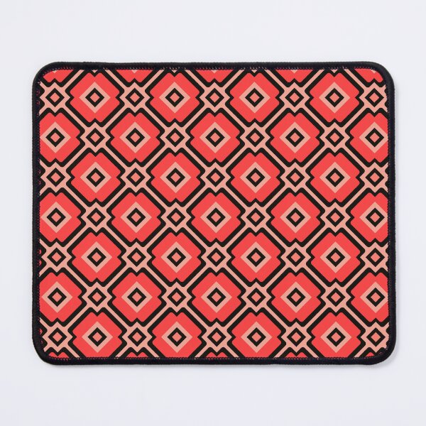 Item preview, Coral red, coral reef & smoky black mosaic designed and sold by Mint + Midnight.