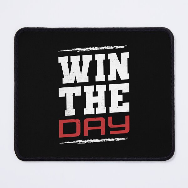 Item preview, Win The Day Motivational Success Mindset Typography Design designed and sold by JavaGraph.