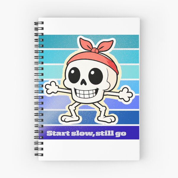 Item preview, Cute Skull BandanV1.1 – Start Slow Still Go Funny Motivation Cartoon Design designed and sold by Amornrat-POD.
