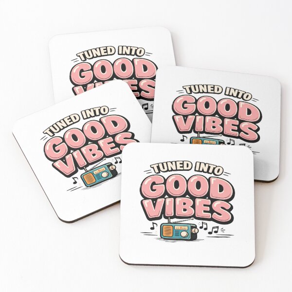 Item preview, Retro Radio “Good Vibes” Aesthetic | Positive Vintage Music Quote Design designed and sold by Bright Nest Studio.