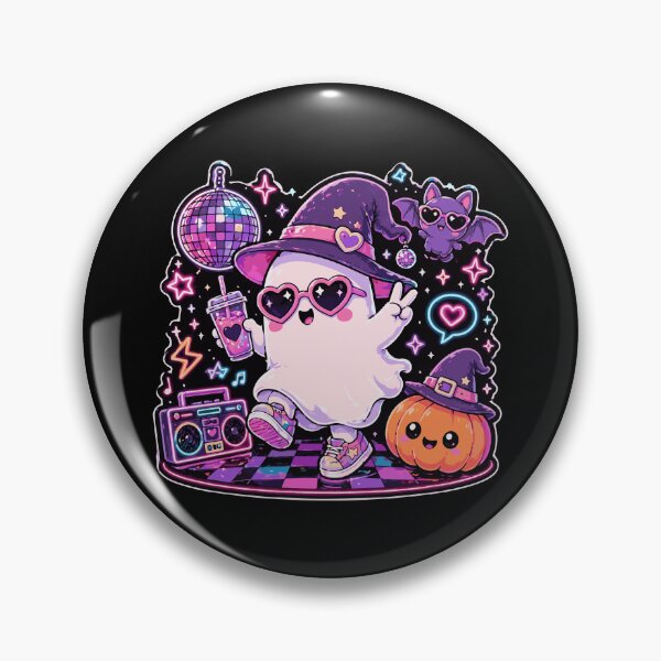 Item preview, Disco Ghoul Ghost - Retro Kawaii Spooky Party Aesthetic designed and sold by Hauntingly Cute.