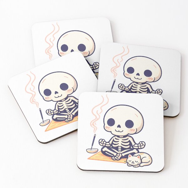 Item preview, Skeleton Halloween Meditating Essential T-Shirt designed and sold by SoftSproutstu.