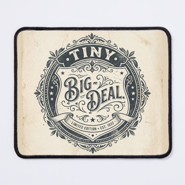 Item preview, Tiny Big Deal Vintage Badge Retro Ornate Lettering designed and sold by SplashTastic.