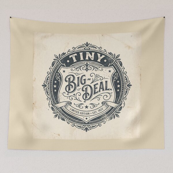 Item preview, Tiny Big Deal Vintage Badge Retro Ornate Lettering designed and sold by SplashTastic.