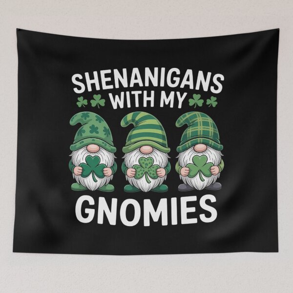 Item preview, St Patricks Day Lucky Shamrock Leopard Gnomes Irish designed and sold by TyraYoung.
