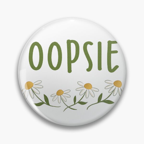 Item preview, Oopsie Daisy Floral Quote Sticker | Cottagecore Aesthetic Chamomile Flower Art | Funny Apology Gift designed and sold by therealkbyers.
