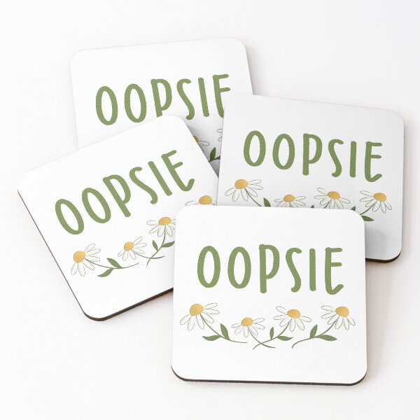 Item preview, Oopsie Daisy Floral Quote Sticker | Cottagecore Aesthetic Chamomile Flower Art | Funny Apology Gift designed and sold by Ink & Kind Studio.