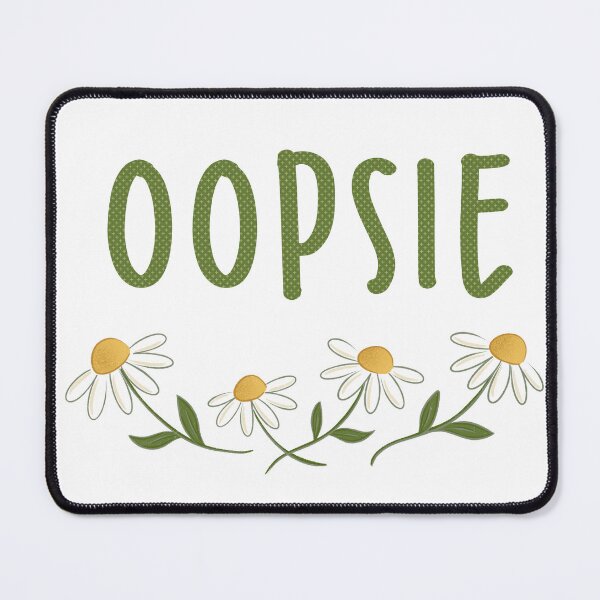 Item preview, Oopsie Daisy Floral Quote Sticker | Cottagecore Aesthetic Chamomile Flower Art | Funny Apology Gift designed and sold by Ink & Kind Studio.