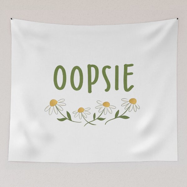Item preview, Oopsie Daisy Floral Quote Sticker | Cottagecore Aesthetic Chamomile Flower Art | Funny Apology Gift designed and sold by Ink & Kind Studio.