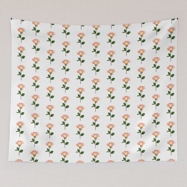 Item preview, Peach Rose Watercolor Botanical Art designed and sold by Rutvain.