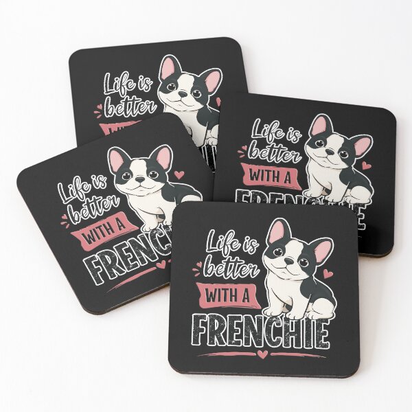 Item preview, Life Is Better With A Frenchie Cute French Bulldog Lover Print designed and sold by MonNoir.