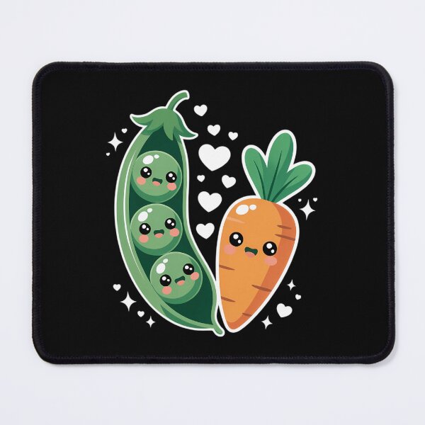 Item preview, Vegan Peas and Carrot Kawaii Vegetables Vegetarian designed and sold by TyraYoung.