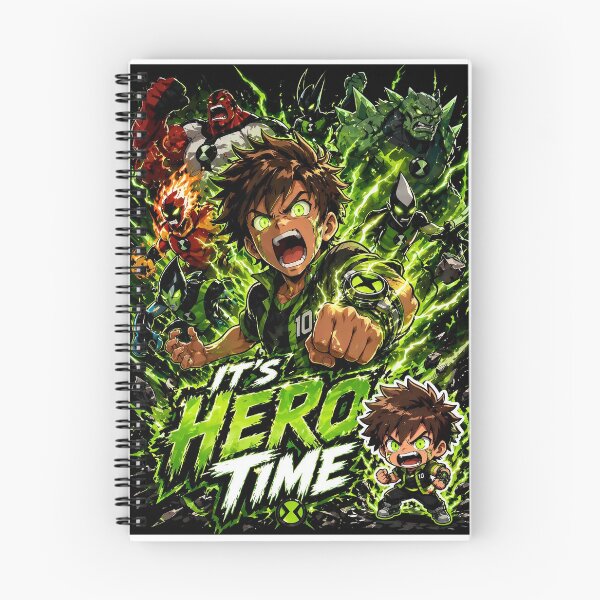 Artikelvorschau, Ben 10 – Anime-Wutposter „It’s Hero Time“ – Alien Power Hype Design (Ästhetik grüner Energie) entworfen und verkauft von Kalinduboss.