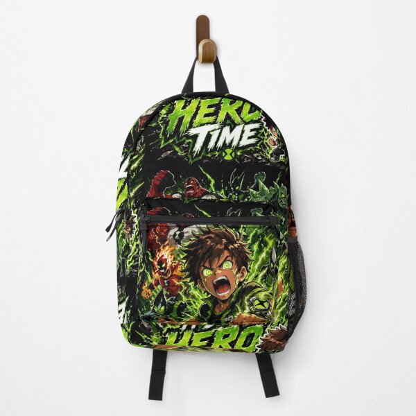 Item preview, Ben 10 It’s Hero Time Anime Rage Poster – Alien Power Hype Design (Green Energy Aesthetic) designed and sold by Kalinduboss.
