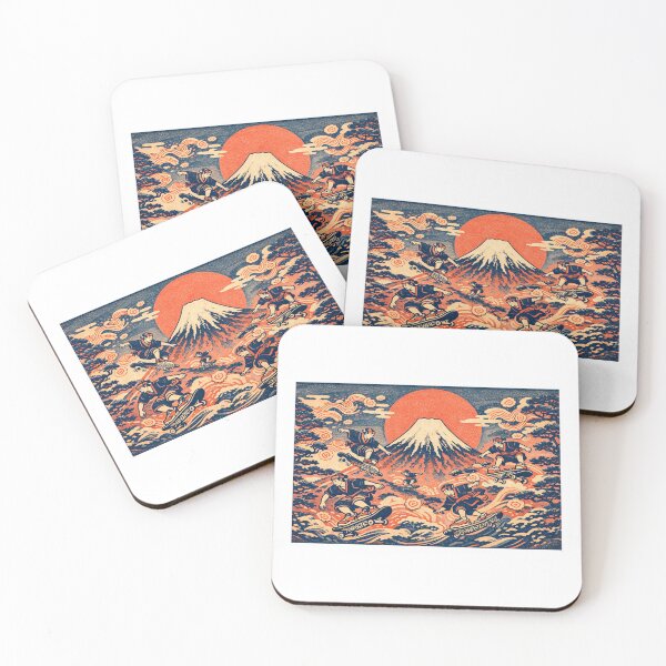Item preview, The Great Ride off Mount Fuji designed and sold by AURA_REDBUBBLEstore.