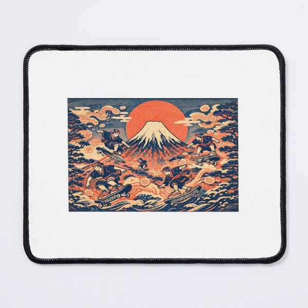 Item preview, The Great Ride off Mount Fuji designed and sold by AURA_REDBUBBLEstore.