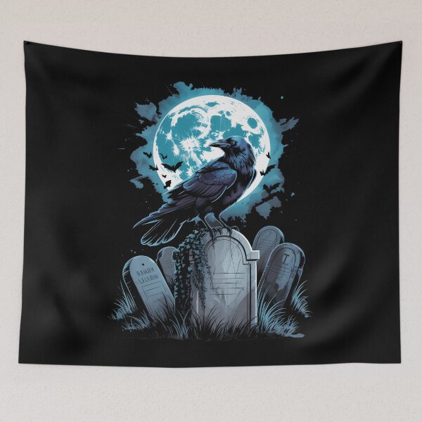 Item preview, Raven Bird Gothic Raven art Cemetery Fantasy designed and sold by TyraYoung.