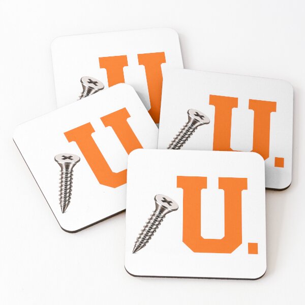Item preview, SCREW U COLLECTION – Bright Orange White Collegiate Screw U – CLEAN LOOK designed and sold by WheelieGdArt.