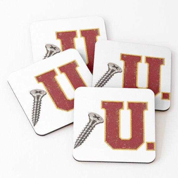 Item preview, SCREW U COLLECTION – Cardinal Gold Collegiate Screw U – WORN LOOK designed and sold by WheelieGdArt.