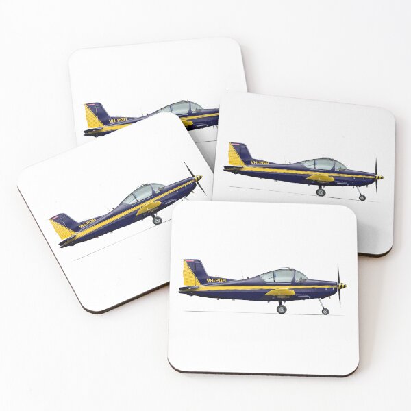 Item preview, PAC CT-4B AIRTRAINER BAE - VH-PGH BLACK/GOLD designed and sold by Grubby Fingers Aircraft Illustration.
