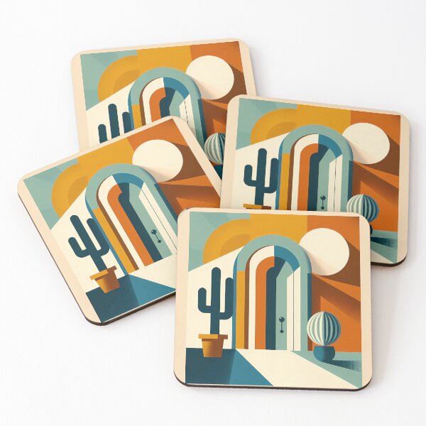 Item preview, Minimal Arch Doorway with Cactus and Desert Sun designed and sold by InkSmithery.