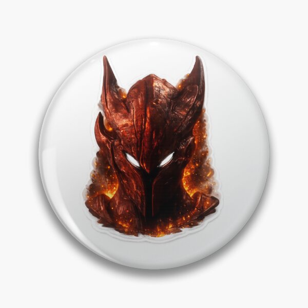 Item preview, Molten Fire Demon Mask Emblem designed and sold by Farheen786.