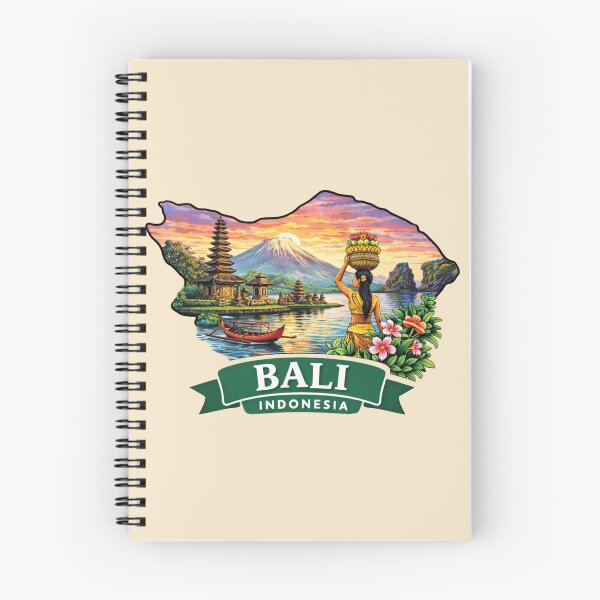 Item preview, Bali Indonesia - Temple, Mount Agung and Tropical Sunset designed and sold by Myra365Art.