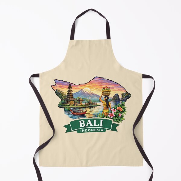 Item preview, Bali Indonesia - Temple, Mount Agung and Tropical Sunset designed and sold by Myra365Art.