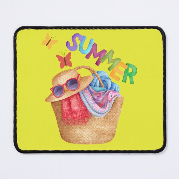 Item preview, Summer Aesthetic Graphic – Pastel Beach Hat, Sunglasses & Butterflies Cute Design designed and sold by EveOnlineStory.