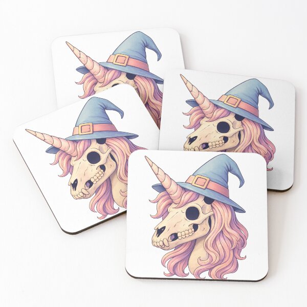 Item preview, Skeleton Unicorn Witch Essential T-Shirt designed and sold by SoftSproutstu.
