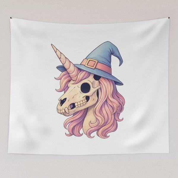 Item preview, Skeleton Unicorn Witch Essential T-Shirt designed and sold by SoftSproutstu.