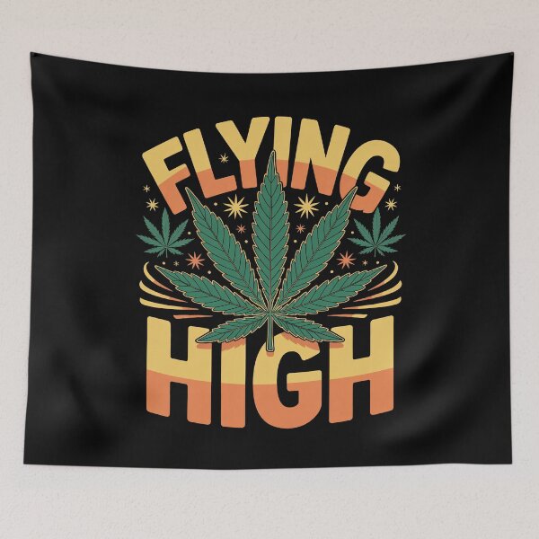 Item preview, Flying High Retro Weed Lover designed and sold by Say It With Ink.
