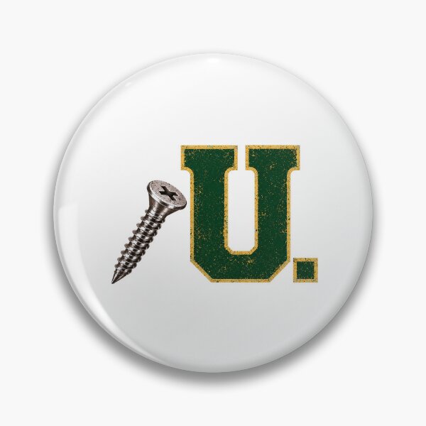 Item preview, SCREW U COLLECTION – Emerald Gold Collegiate Screw U – WORN LOOK designed and sold by WheelieGdArt.