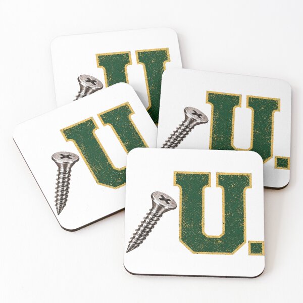 Item preview, SCREW U COLLECTION – Emerald Gold Collegiate Screw U – WORN LOOK designed and sold by WheelieGdArt.