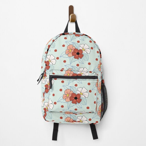 Item preview, Floral Garden Red Flowers on Serene Green designed and sold by Stephanie J Lewis.