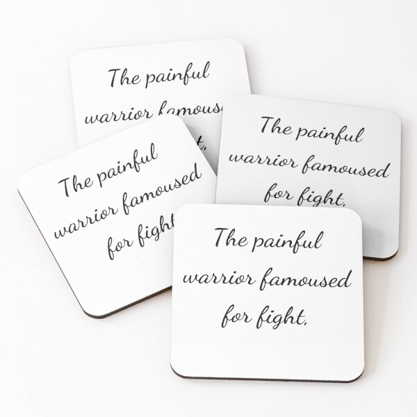 Item preview, "The painful warrior famoused for fight," - handwriting black designed and sold by ariksworld.
