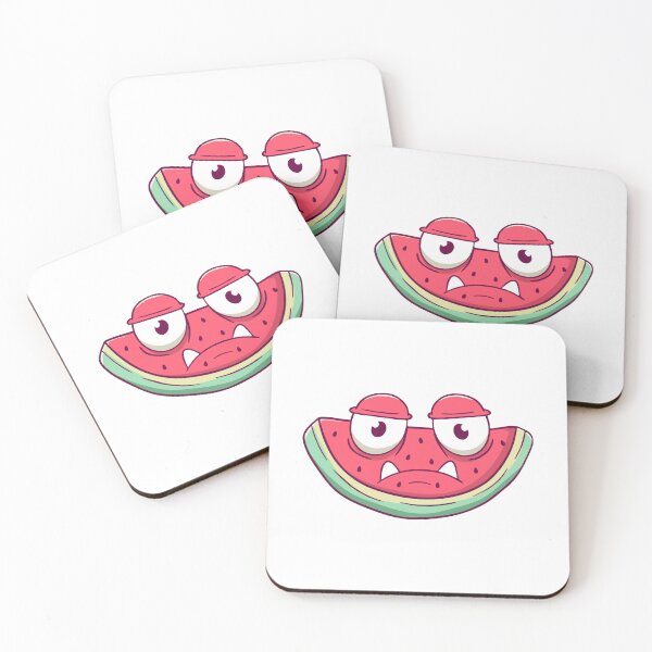 Item preview, Grumpy Watermelon Slice Monster with Fangs designed and sold by matildampugh.